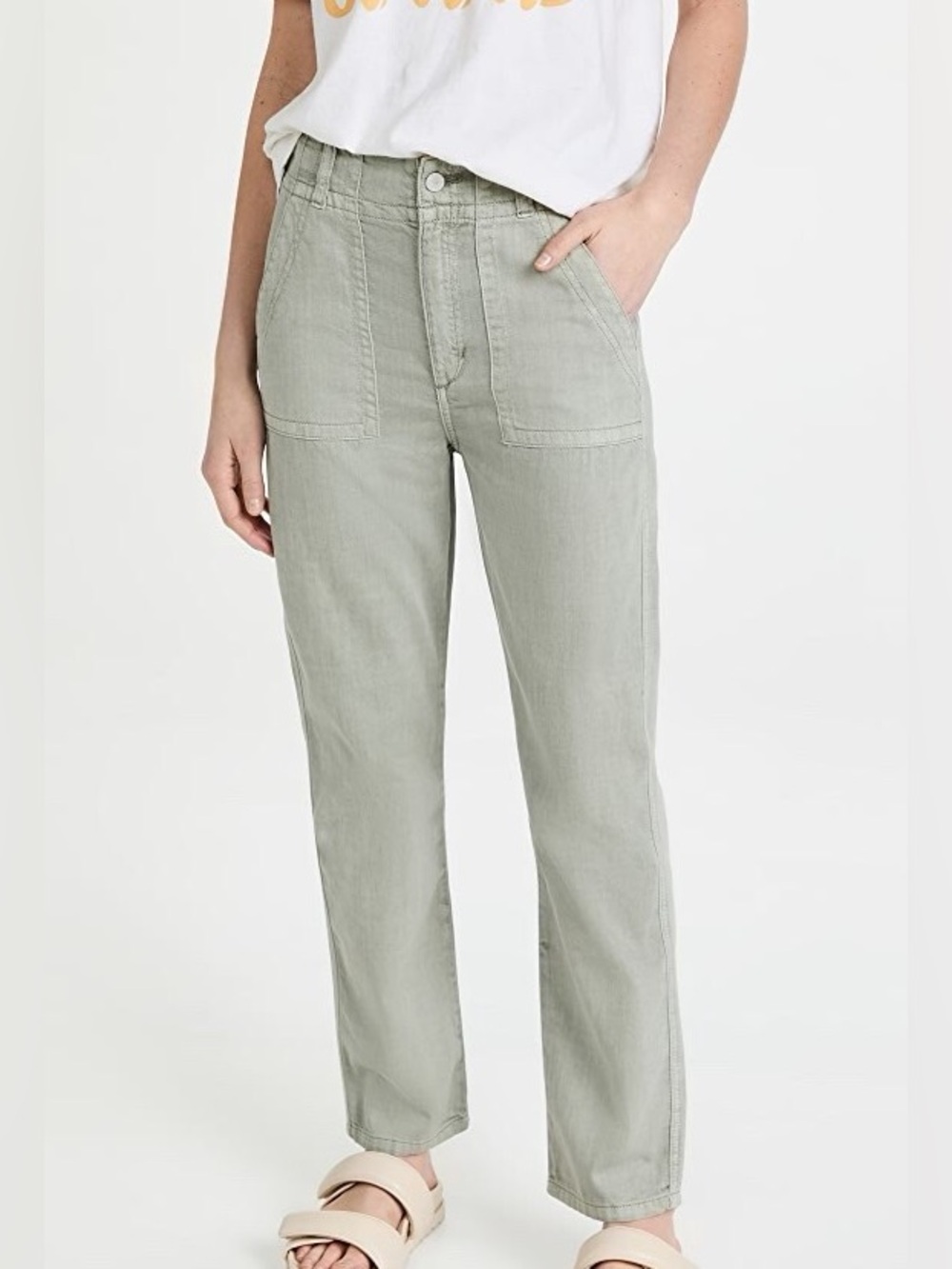 JOE'S Jeans The Honor High Rise Olive Straight Leg Pants (29)